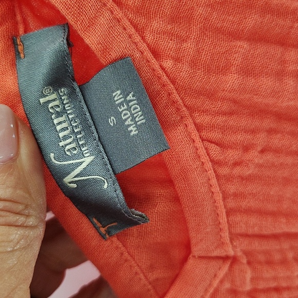 Natural Reflections Maxi Dress Size Small Coral Color V neck And Back Sleeveless - Picture 2 of 5